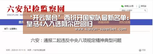 ‘开云聚合’西班牙国家队最新名单:皇马4人入选阿尔巴回归(图1) 开云推荐